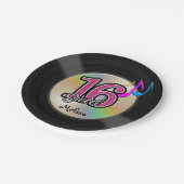 Sweet 16 Rock Music Party Personalisiert Pappteller (Schrägansicht)