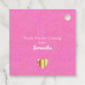 Sweet 16 rosa Foto Collage danke Geschenkanhänger (Rückseite)