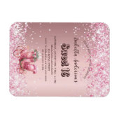 Sweet 16 rosa Kutsche Luxus Einladung Magnet (Horizontal)