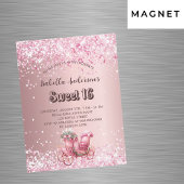 Sweet 16 rosa Kutsche Luxus Magneteinladung