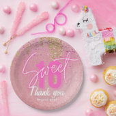 Sweet 16 Rosa Party Essen Abendessen Ware Personal Pappteller (Party)