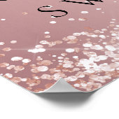 Sweet 16 Rosa Rosa Glitzer Foto willkommen Poster (Ecke)