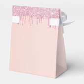 Sweet 16 rosa Rosa Gold Glitzer Kleid Vielen Dank Geschenkschachtel (Rückseite)
