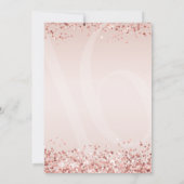 Sweet 16 Rosa Rose Gold Einladung (Rückseite)