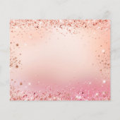 Sweet 16 rosa Rosengold Save the Date Flyer (Hinten)