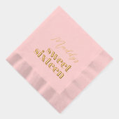 Sweet 16 Rosa und Gold Foil Stamps Servietten Mit Folie (Rechts)