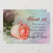 Sweet 16 Rose Einladung (Vorne/Hinten)