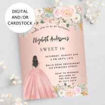 Sweet 16 Rose Gold Blume Kleid
