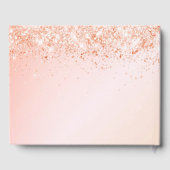 Sweet 16 Rose Gold Blumengeometrie Burgund Gästebuch (Rückseite)