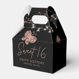 Sweet 16 Rose Gold Butterfly Chic Modern Geburtsta Geschenkschachtel