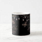 Sweet 16 Rose Gold Butterfly Chic Modern Geburtsta Kaffeetasse (Mittel)