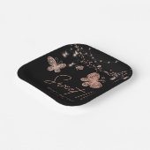 Sweet 16 Rose Gold Butterfly Chic Modern Geburtsta Pappteller (Gewinkelt)