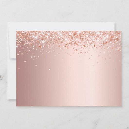 Sweet 16 Rose Gold Foto Skript Save The Date (Rückseite)