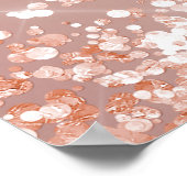 Sweet 16 Rose Gold Glitzer Foto Begrüßung Party Poster (Ecke)