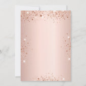 Sweet 16 Rose Gold Glitzer Funkelkleid Einladung (Rückseite)