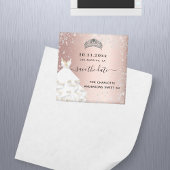 Sweet 16 Rose Gold Glitzer Kleid Save the Date Magnet