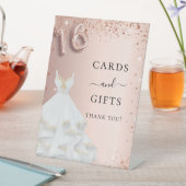 Sweet 16 Rose Gold Glitzer Kleidung Karten Geschen Sockelschild (In Situ)