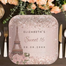 Sweet 16 Rose gold Paris Eiffelturm