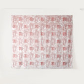 Sweet 16 Rose Gold Step and Repeat Party Wandteppich (Vorderseite (Horizontal))