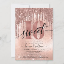 Sweet 16 Rose Gold Trendy