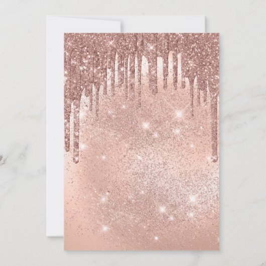 Sweet 16 Rose Gold Trendy Einladung (Rückseite)