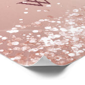 Sweet 16 rose gold welcome poster (Ecke)