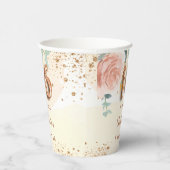 Sweet 16 Rose Goldflorale Pappbecher (Rechts)