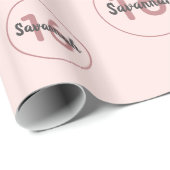 Sweet 16 Rose Goldpinke Diamanten Geschenkpapier (Rolleneckpunkt)