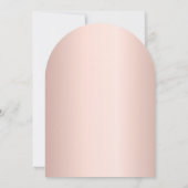 Sweet 16 Rose Goldrosa Bogen Einladung (Rückseite)