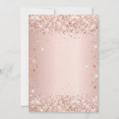 Sweet 16 Rose Goldrot Glitzer Glitzern Luxus Einladung (Rückseite)