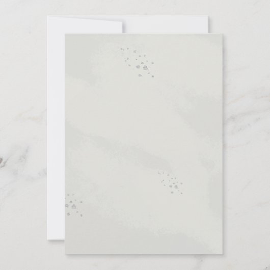 Sweet 16 Rose Grau | Silberromantische Einladung (Rückseite)