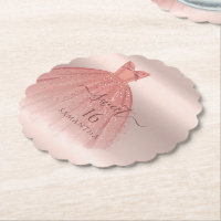 Sweet 16 Roségold Moderne Schrift Glam Geburtstag
