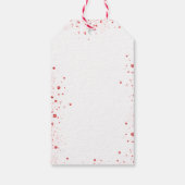 Sweet 16 Rot-Weiß-Glitzer-Ballons vielen Dank Geschenkanhänger (Rückseite)