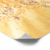 Sweet 16 Rotgold Glitzer Kleid Blumenempfang Poster (Ecke)