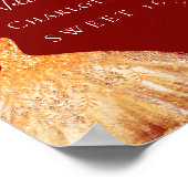 Sweet 16 Rotgold Glitzer Kleid Blumenempfang Poster (Ecke)