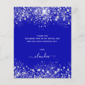Sweet 16 Royal Blue Glitzer Haushalt danke Ihnen K (Rückseite)