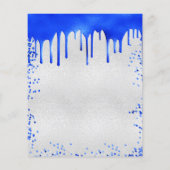 Sweet 16 Royal Blue Silber Einladung Budget Flyer (Hinten)