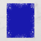 Sweet 16 Royal Blue Silber Einladung Budget Flyer (Hinten)