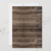 Sweet 16 Rustikale Märchenbaumesse Barnholz Geburt Einladung (Rückseite)