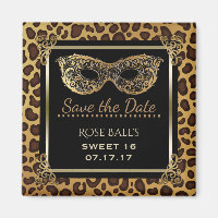 Sweet 16 Save the Date 16. Geburtstag Ball Leopard