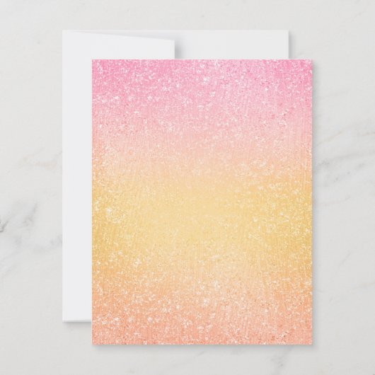 Sweet 16 Save the Date Blush Gold Balloons Glitzer (Rückseite)