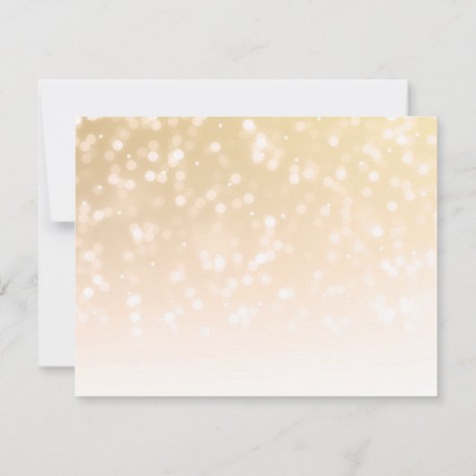 Sweet 16 Save the Date Gold Bokeh Sparkle Lights (Rückseite)