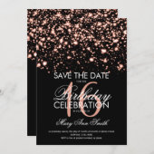 Sweet 16 "Save the Date" Rose Gold Einladung (Vorne/Hinten)