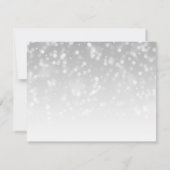 Sweet 16 Save the Date Silver Bokeh Sparkle Lights (Rückseite)