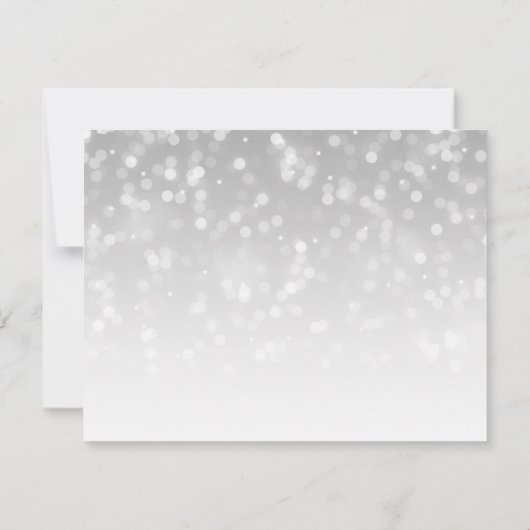 Sweet 16 Save the Date Silver Bokeh Sparkle Lights (Rückseite)