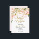 Sweet 16 Schmetterling Einladung Blush Bloral Gold<br><div class="desc">Ein skurriler Rosa- und Goldschmetterling lädt zum Glitzer ein. Ideal für Schmetterlingstheater 16. Geburtstagsfeier. ANPASSUNG: Bitte senden Sie mir eine Nachricht durch den Chat,  wenn Sie eine Anpassung,  wie zum Beispiel eine Farbänderung,  benötigen. ÄNDERN DER BESTEHENDEN BESTELLUNG/VERSANDZEIT,  ETC,  wenden Sie sich bitte direkt an den Zazzle Support. https://help.zazzle.com/hc/en-us/articles/221463567-How-Do-I-Contact-Zazzle-Customer-Support-</div>