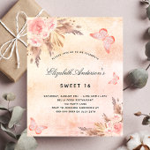 Sweet 16 Schmetterling Pampas Gras blush Budget Flyer