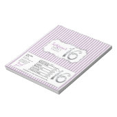 Sweet 16 Schokolade Bar Wrappers Notizblock (Rotiert)