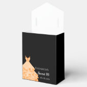 Sweet 16 Schwarz Gold Kleid Vielen Dank Geschenkschachtel (Geöffnet)