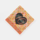 Sweet 16 Schwarz Herz Teeny Serviette (Ecke)